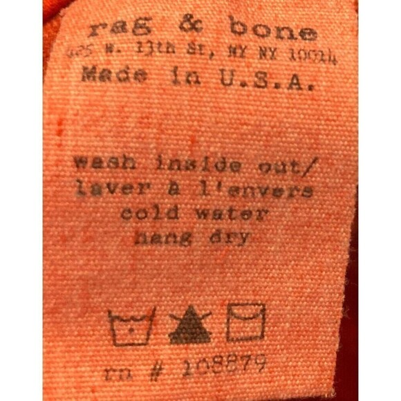 RAG & Bone Skinny Jeans Scarlet Orange Size 27 Women’s Made In USA - Picture 5 of 6